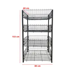 سبد حراجی چهار طبقه فلزی