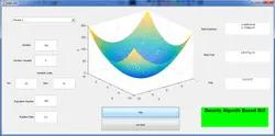 برنامه نوشته شده الگوریتم بهینه سازی ژنتیک (Genetic Algorithm) در GUI نرم افزار MATLAB