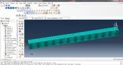 فایل مدل ABAQUS تیر بتنی تقویت شده با پلیت فلزی