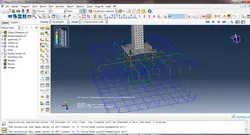 فایل مدل ستون به همراه صفحه ستون و پی منفرد در نرم افزار ABAQUS