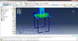 فایل مدل ستون به همراه صفحه ستون و پی منفرد در نرم افزار ABAQUS