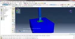 فایل مدل ستون به همراه صفحه ستون و پی منفرد در نرم افزار ABAQUS