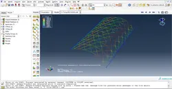 فیلم آموزشی بررسی رفتار سازه چلیکی تک لایه در نرم افزار ABAQUS