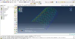 فیلم آموزشی بررسی رفتار سازه چلیکی تک لایه در نرم افزار ABAQUS