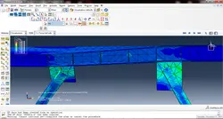 فیلم آموزشی بررسی رفتار هیسترزیس قاب مهاربندی شده برون محور(EBF)  در نرم افزار ABAQUS