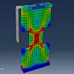 فایل مدلسازی  رفتار نیرو- جابجایی دیوار برشی کوپله با نرم افزار آباکوس (ABAQUS)