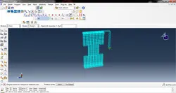 فایل مدلسازی آنالیز استاتیکی غیر خطی دیواربرشی  کوپله  مدلسازی شده با المان Solid در نرم افزار ABAQUS
