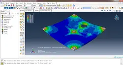 فیلم آموزشی آنالیز استاتیکی غیر خطی دال بتن آرمه مدلسازی شده با المان Solid در برنامه ABAQUS