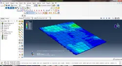 فیلم آموزشی آنالیز استاتیکی غیرخطی قاب صلب با سقف عرشه فولادی مدلسازی شده با المان Solid در نرم افزار ABAQUS