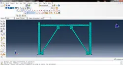 فایل مدلسازی قاب مهاربندی شده برون محور(EBF) در نرم افزار ABAQUS