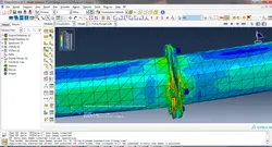 فیلم آموزشی، آنالیز استاتیکی غیرخطی تیر با اتصال پیچی فلنجی مدلسازی شده با المان Solid در نرم افزار ABAQUS