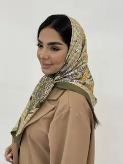 روسری ابریشم قواره ۹۰ کد ۲۴۶