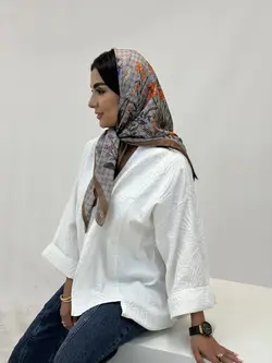روسری قواره ۹۰ ابریشم کد ۲۴۷