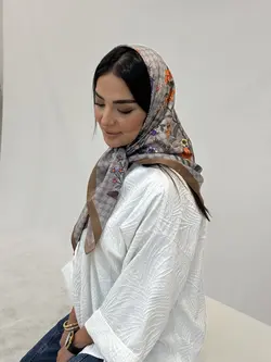 روسری قواره ۹۰ ابریشم کد ۲۴۷