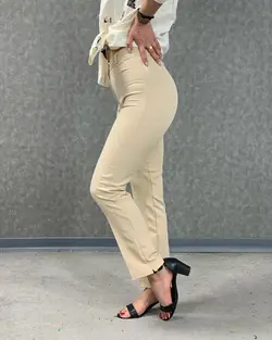 شلوار پارچه ای راسته جذب کرپ دمپا بغل چاک