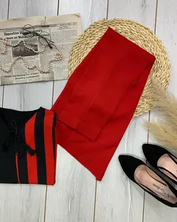 شلوار پارچه ای راسته جذب کرپ دمپا بغل چاک