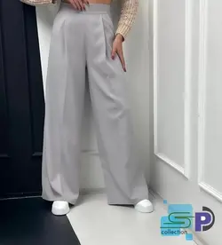 شلوار بگ استایل پارچه ای کرپ کمر کش