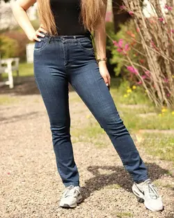 شلوار جین راسته سوپرکش ترک سایز بزرگ فاق بلند