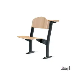 صندلی آموزشی چوبی با کف تاشو و میز پشتی با استراکچر فلزی (۲پایه) ۲۳۲۰