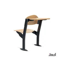 صندلی آموزشی چوبی با کف تاشو و میز پشتی با استراکچر فلزی (۲پایه) ۲۳۲۰
