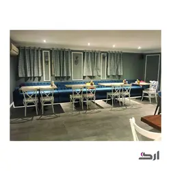 صندلی دسته دار فلزی تونت با کف ،پشت و اتصال چوبی N606W