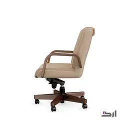 صندلی کارشناسی جکدار با مکانیزم با دسته و پایه چوبی ۳۳۱۸