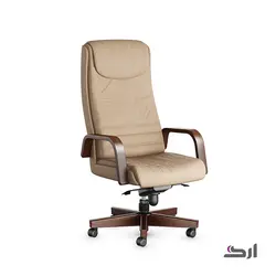 صندلی مدیریتی جکدار با مکانیزم با دسته و پایه چوبی ۳۳۲۰