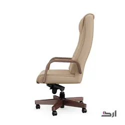 صندلی مدیریتی جکدار با مکانیزم با دسته و پایه چوبی ۳۳۲۰