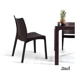 میز مربع بوستون حصیری 90*90