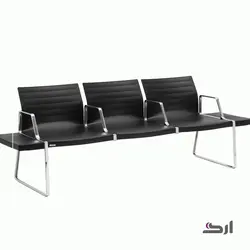 نیمکت سه نفره ترانزیت کف و پشت پلاستیک پایه آبکاری P963
