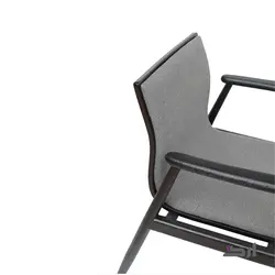 مبل اداری یک نفره دسته دار چوبی مالمو 2