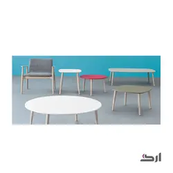 مبل اداری یک نفره دسته دار چوبی مالمو 2