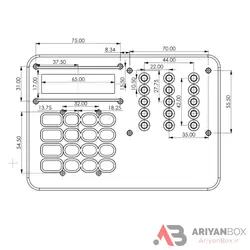 جعبه پلاستیکی دزدگیر با جای LCD و کیپد 
