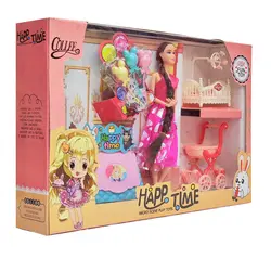 عروسک باربی همراه با کیف و کالسکه