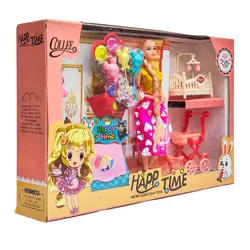 عروسک باربی همراه با کیف و کالسکه