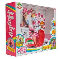 عروسک باربی با موتور و بچه