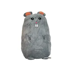 عروسک بالشتی حیوانات موش رنگ طوسی