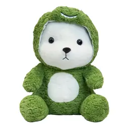 خرس لباس دایناسور رنگ سبز - دنیای عروسک