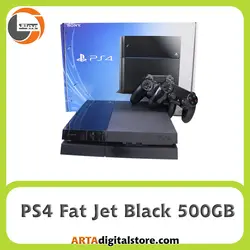 کنسول PS4 Fat Jet Black 500GB دو دسته