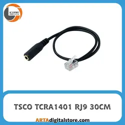 تبدیل سوکت تلفن به مادگی ۳٫۵ میلی متری TSCO TCRA1401 RJ9 30CM