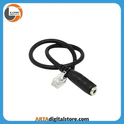 تبدیل سوکت تلفن به مادگی ۳٫۵ میلی متری TSCO TCRA1401 RJ9 30CM