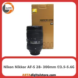 لنز نیکون  Nikkor AF-S 28- 300mm f/3.5-5.6G به همراه هود