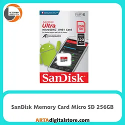 مموری کارت میکرو اس دی SanDisk 256GB U1 C10 120MB/s