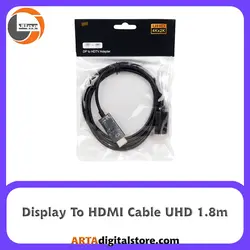 کابل Display To HDMI UHD Black طول 1.8m