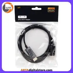 کابل Display To HDMI UHD Black طول 1.8m