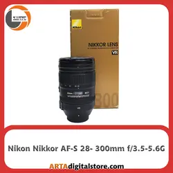 لنز نیکون  Nikkor AF-S 28- 300mm f/3.5-5.6G به همراه هود