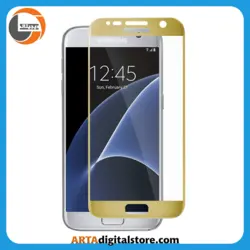 محافظ صفحه سامسونگ Screen Protectore For Samsung S7 Full Gold