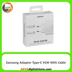 شارژر 45 وات سامسونگ به همراه کابل Samsung Adapter Type-C 45W With Cable White