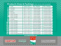 زیرانداز بهداشتی بیمار سایز 90*60 برند همیار