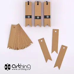 اتیکت کاغذی کرافت مدل سرو (50 تایی) - ملزومات بسته بندی آرتینگ